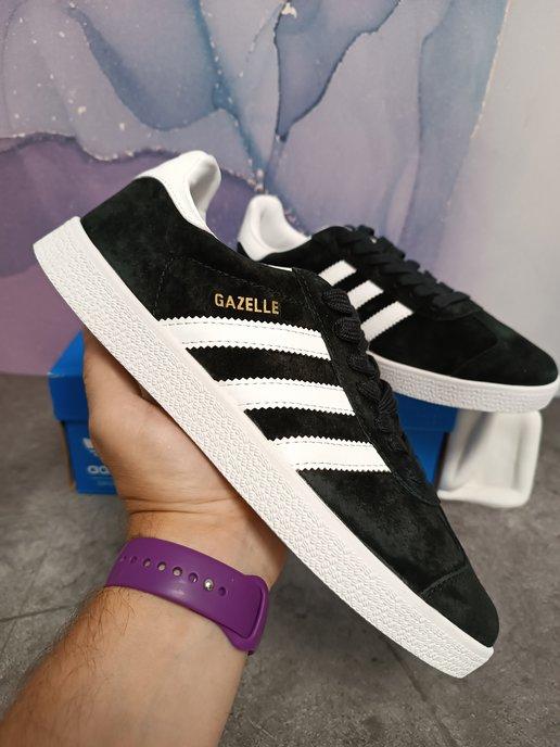 Летние кроссовки кеды из натуральной замши Adidas Gazelle