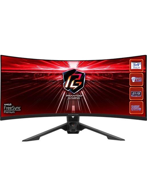 Монитор 34" Phantom Gaming PG34WQ15R3A черный VA 3440