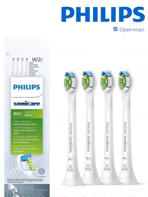 Насадки для зубной щетки W2c Optimal White HX6074, 4 шт