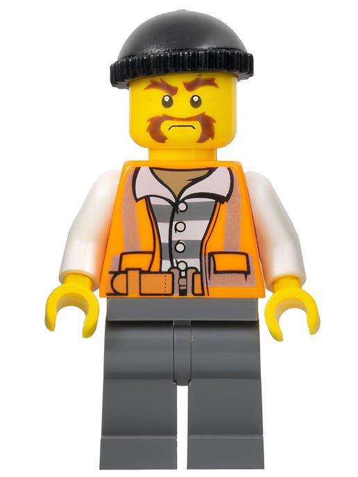 Минифигурка Lego Police - City Bandit Male, Black Knit Ca