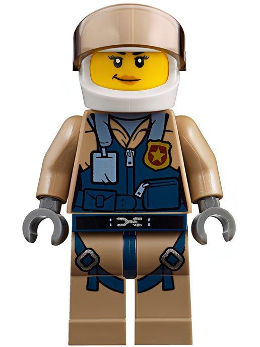 Минифигурка Lego Mountain Police - Officer Female, Helico