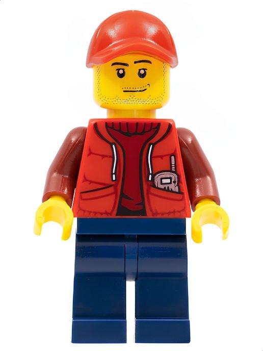 Минифигурка Lego Deep Sea Submariner Male, Red Cap cty0605 U