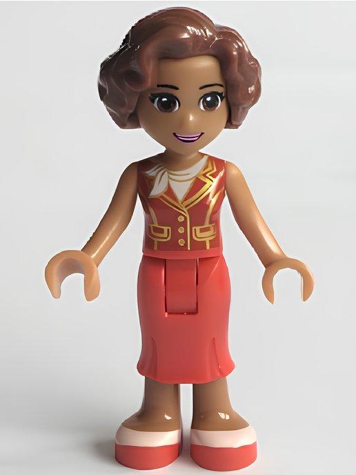 Минифигурка Lego Friends Susan - Red Long Skirt, Dark Red