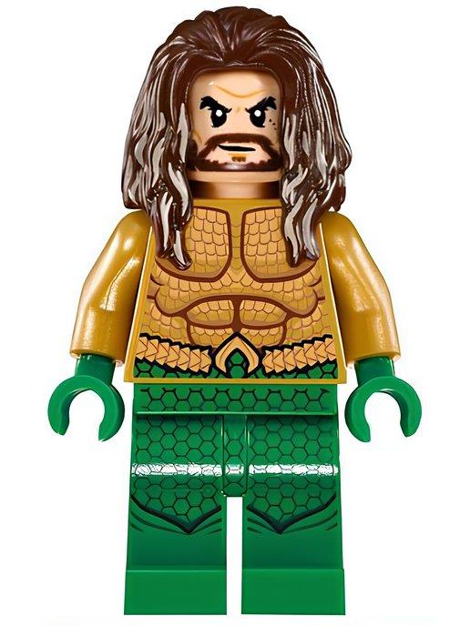 Минифигурка LEGO Super Heroes Aquaman - Dark Brown Long H