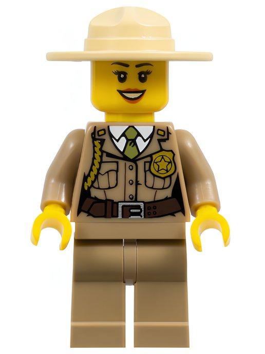 Минифигурка Lego Forest Police - Dark Tan Jacket with Poc