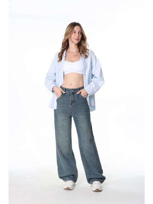 Джинсы багги широкие прямые трубы y2k baggy jeans