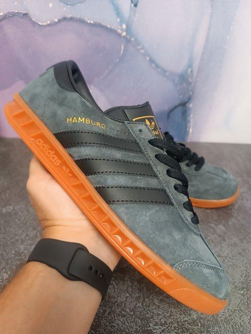 Кроссовки кеды из натуральной замши Adidas Hamburg