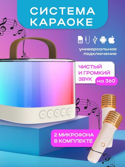 Музыкальная колонка караоке с микрофонами