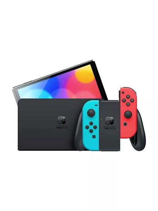 Портативная приставка Nintendo Switch OLED 64 GB Неон