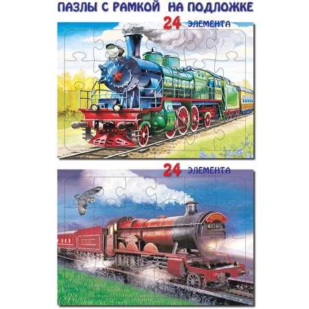 Пазл Лада Комплект пазлов Паровоз 24 эл - Шотландский экспресс 24 эл