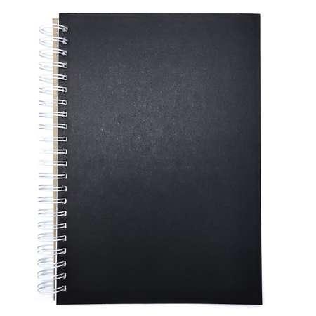 ПСВ | Скетчбук ПСВ А4 230грамм с черной обложкой горизонтальный 60 листов
