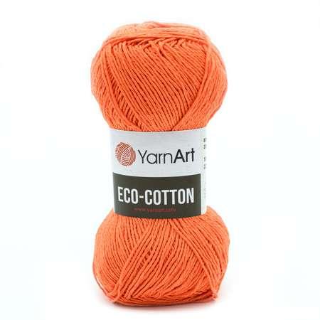 Пряжа YarnArt Eco Cotton комфортная для летних вещей 100 г 220 м 800 оранжевый 5 мотков