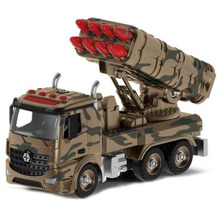 Конструктор Funky Toys 1:12 Военная машина с ракетной установкой фрикционная FT61168