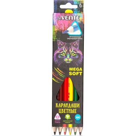 Набор цветных карандашей deVENTE Трехгранные 6 цветов