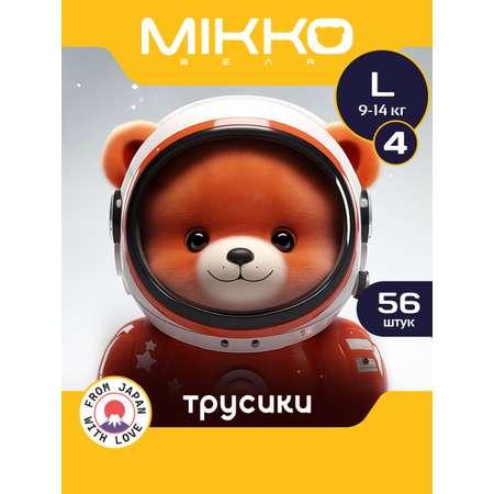 Подгузники-трусики Mikko Bear Super Premium L 9-14 кг 56 шт