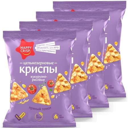 Happy Crisp | Чипсы Happy Crisp цельнозерновые Пряный томат 4 шт по 50 г