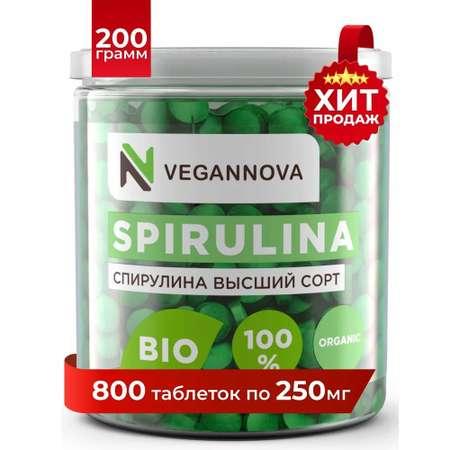 Спирулина и Хлорелла VeganNova в таблетках 200г