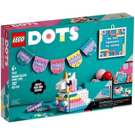 Конструктор LEGO DOTs Творческий семейный набор Единорог 41962