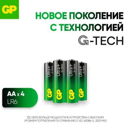 GP | Батарейки GP Ultra Plus алкалиновые (щелочные) тип АА (LR6) 4 шт
