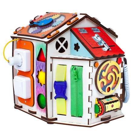 Jolly Kids | Бизиборд Jolly Kids развивающий домик со светом Игрушки