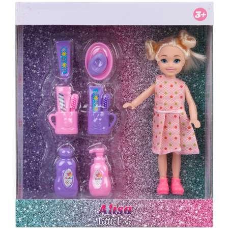 Кукла детская мини 15 см 1TOY Alisa Little Love Блондинка с аксессуарами