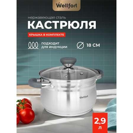 Wellfort | Кастрюля Wellfort 2.9Л нержавеющая сталь