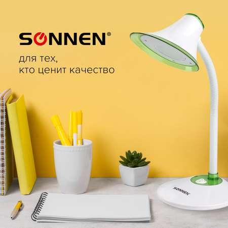 Лампа настольная Sonnen светодиодная на подставке бело-зеленый