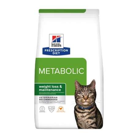 HILLS | Корм для кошек HILLS 3кг Prescription Diet Metabolic для снижения и контроля веса с курицей сухой