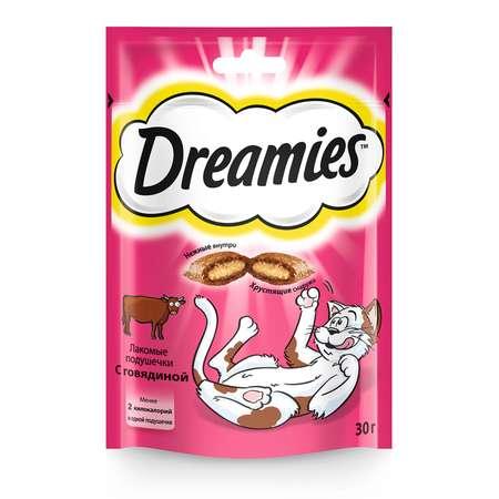 Dreamies | Лакомство для кошек Dreamies подушечки c говядиной 30г