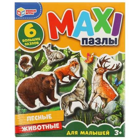 Макси пазлы Умные игры Лесные животные 6 пазлов