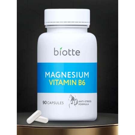 Магний с витамином В6 комплекс BIOTTE magnesium B6 для взрослых БАД 90 капсул