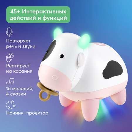 Интерактивная игрушка-ночник Happy Baby коровка Дуня музыкальная