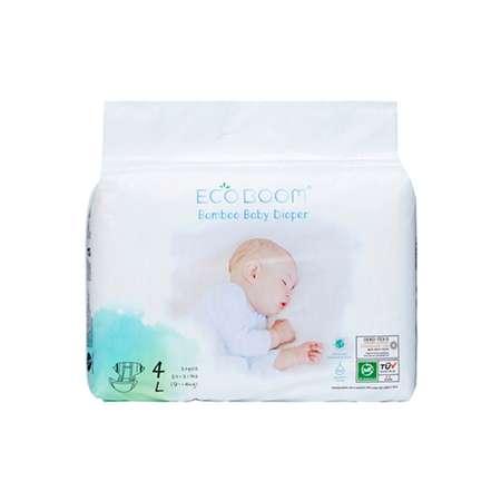 Бамбуковые подгузники детские ECO BOOM размер 4/L для детей весом 9-14 кг 30 шт