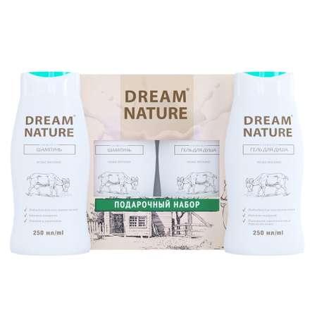 Подарочный набор для женщин Dream Nature Шампунь и гель для душа с козьим молоком по 250 мл