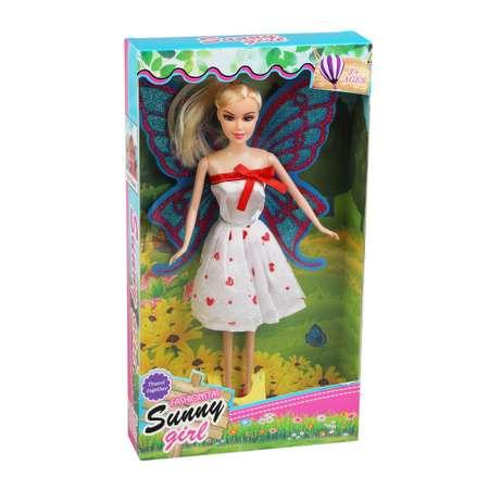 Кукла Наша Игрушка фея 28 см в платье с крылышками