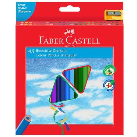 Faber Castell | Карандаши цветные Faber Castell утолщенные 48цветов +точилка 120548