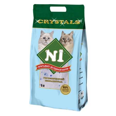 N1 | Наполнитель для кошек N1 Crystals силикагелевый 5л