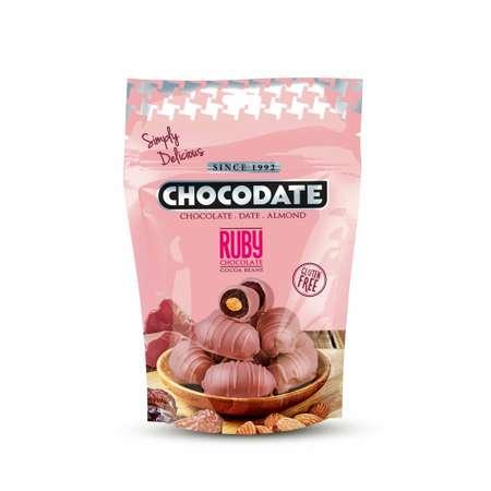 CHOCODATE | Финики CHOCODATE с миндалем в рубиновом шоколаде 100г