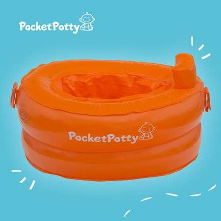 Горшок дорожный ROXY-KIDS надувной для детей PocketPotty цвет оранжевый