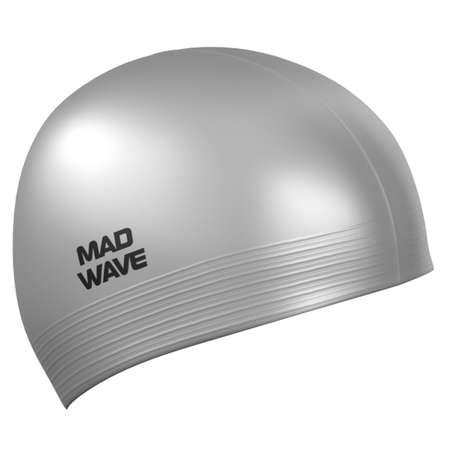 Шапочка для плавания латексная Mad Wave Solid M0565 01 0 17W серебро