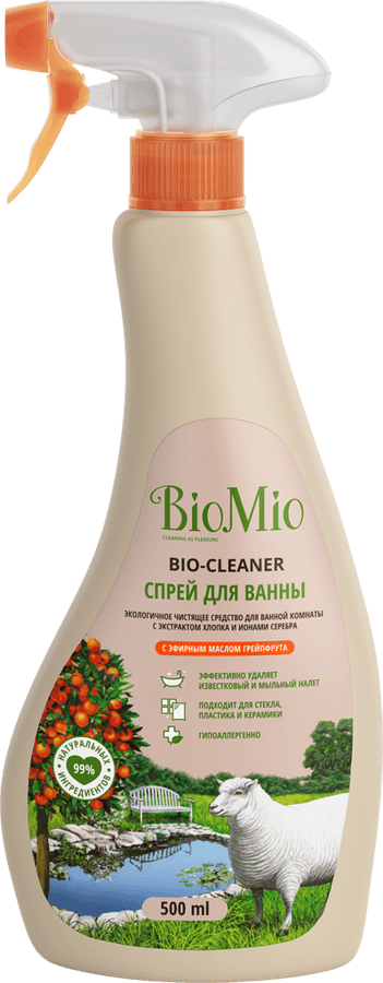 BIOMIO | Средство для чистки ванной комнаты BIOMIO Bio-Bathroom Cleaner Грейпфрут, 500мл