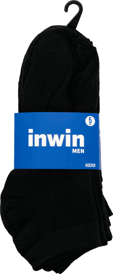 Носки мужские INWIN р. 25–29, черные, Арт. AW19-ec-001 set 5-1, 5 пар