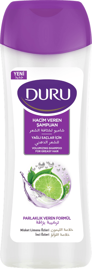 Шампунь для увеличения объема волос DURU с экстрактом лайма, 600мл