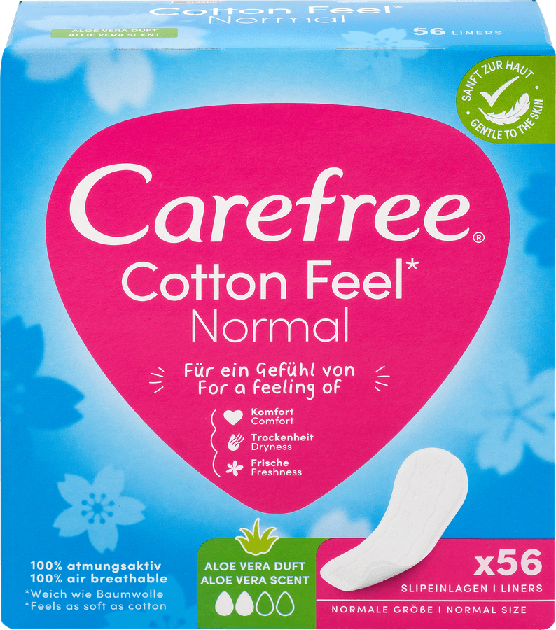CAREFREE | Прокладки ежедневные CAREFREE Cotton Feel Aloe, 56шт