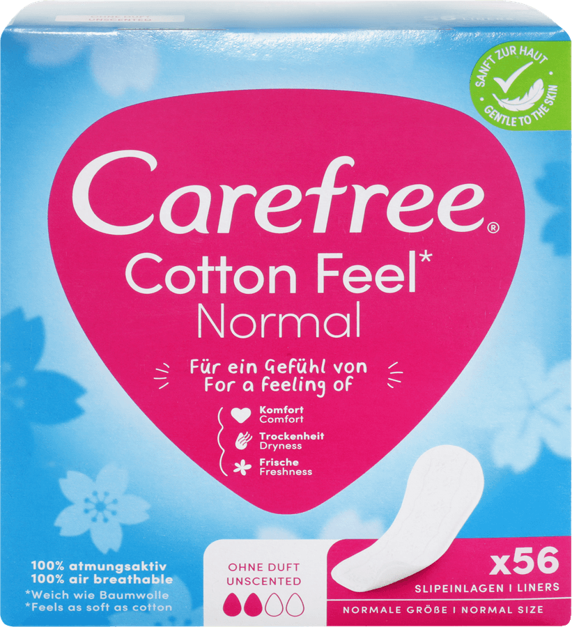 CAREFREE | Прокладки ежедневные CAREFREE Cotton Original, 56шт