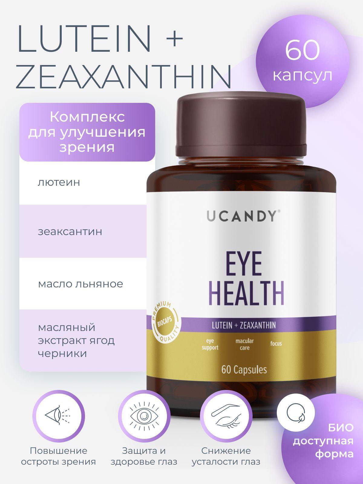UCANDY, витамины для глаз, для зрения, ЛЮТЕИН и ЗЕАКСАНТИН