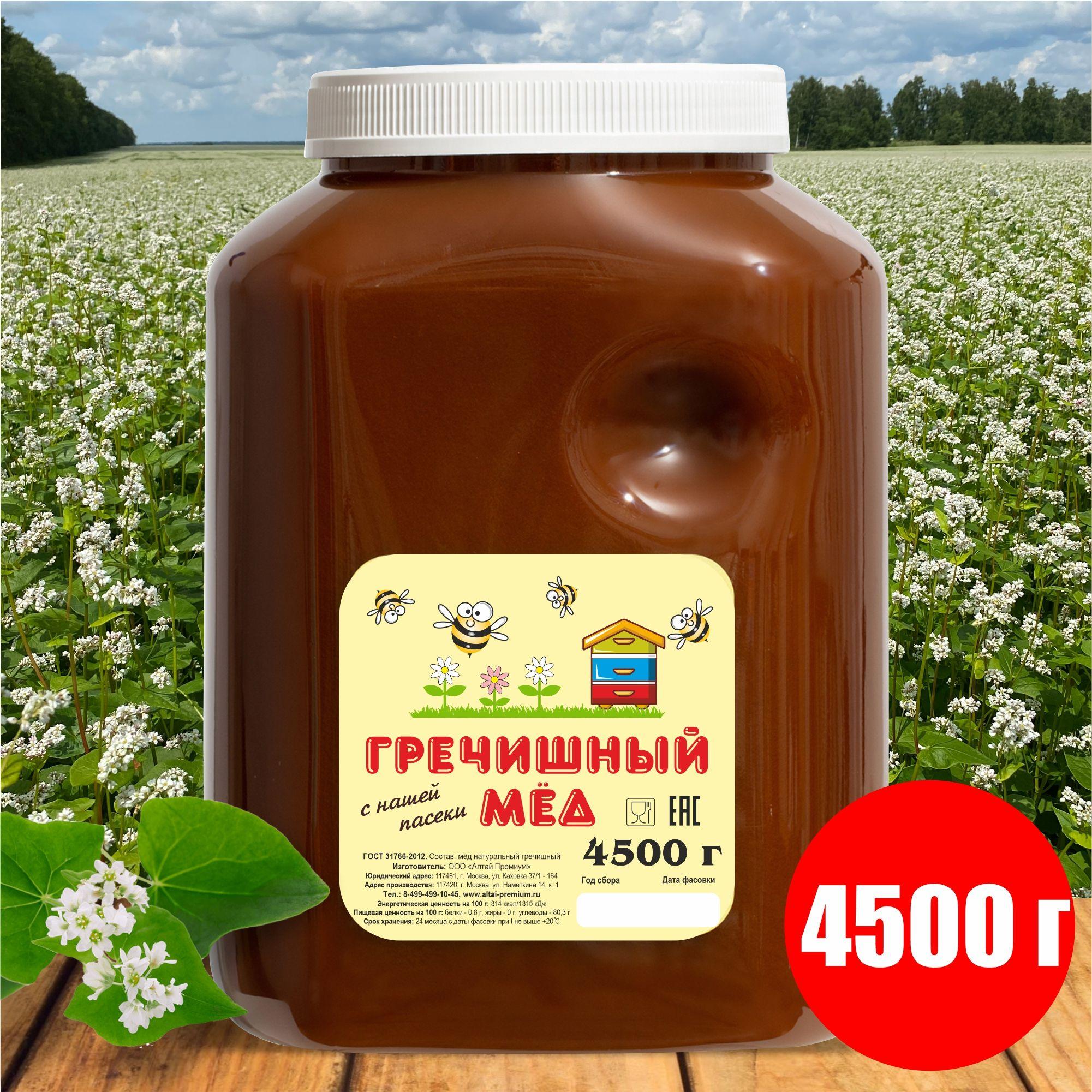 Altai PREMIUM | Мед натуральный Гречишный 4,5 кг сбор 2023 года