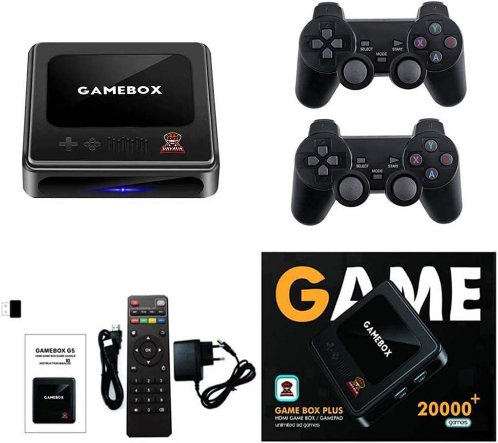 Игровая приставка GAMEBOX HD, двойная система Emuelec/Android, беспроводные двойные ручки 2.4G, HDMI HD, более 10000 игр (64 ГБ)