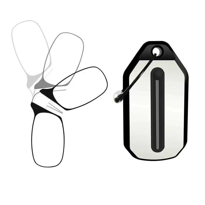 очки для чтения+1.0 Футляр для брелка LAOYEHUI и очки для чтения readers прямоугольные, маленькие и легкие, с зажимом для носа