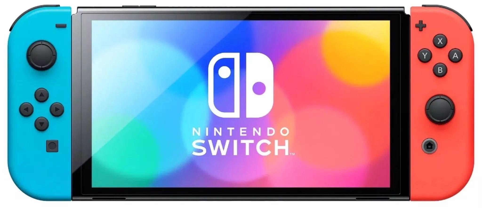 Игровая консоль Nintendo Switch OLED 64 ГБ, Neon Blue/Neon Red